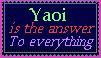 Yaoi is the answer Stamp