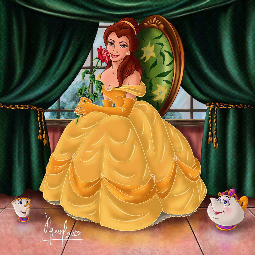 BELLE WITH A ROSE by FERNL on DeviantArt