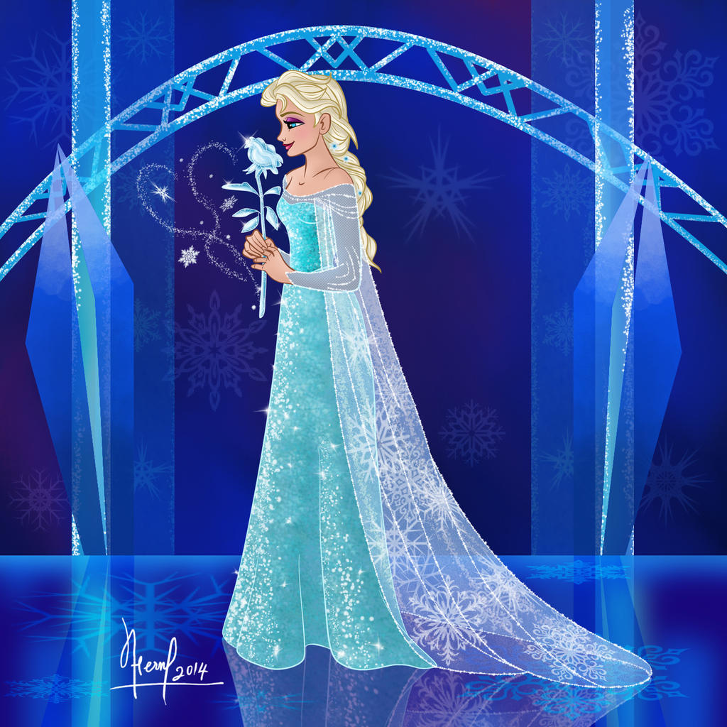 Elsa Roz ELSA WITH A ROSE 2 by FERNL on DeviantArt