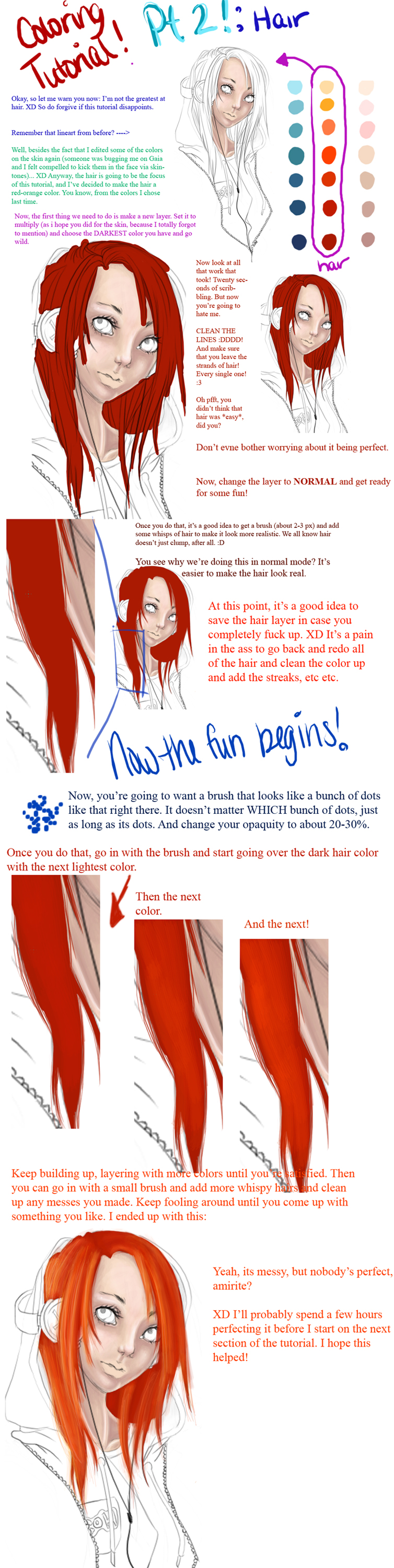 Coloring Tutorial Part 2: Hair
