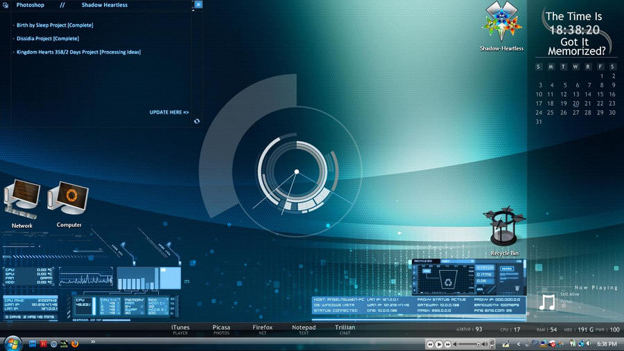Half Theme Computer My Desktop Theme by Shadow-Heartless on DeviantArt