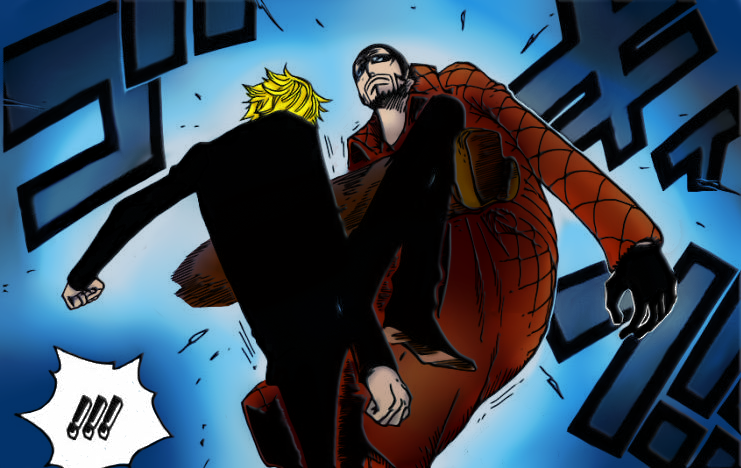 Sanji Vs Vergo 468x741 Sanji Vs Vergo One Piece 681 - Ice Age of the Cook by Lawlite-san on DeviantArt