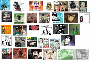 Funny Naruto Facebook Stickers by Komalash
