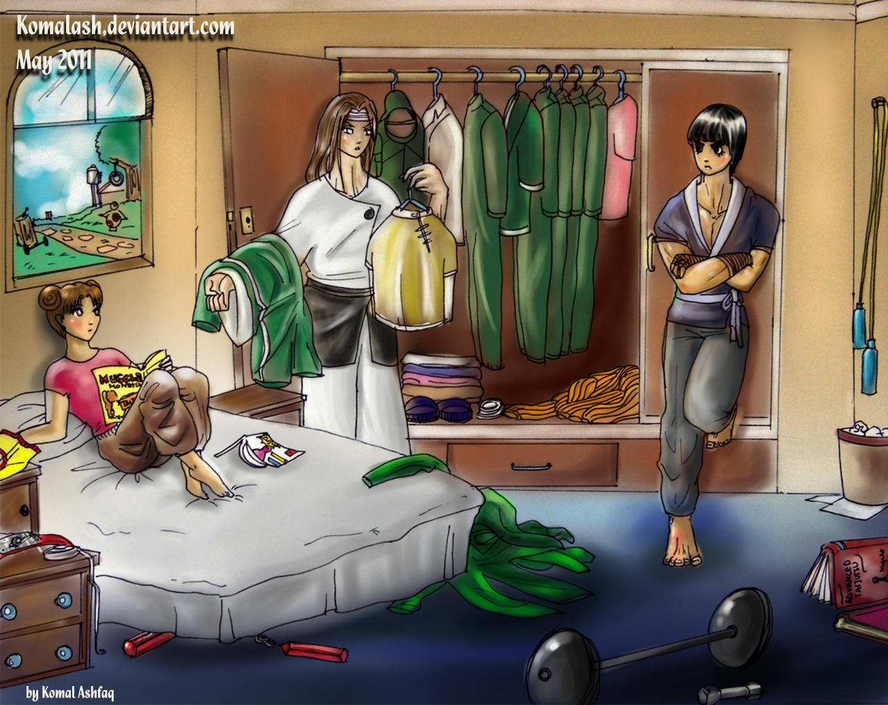 Team Gai in Rock Lee's Bedroom