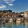 Il cupolone di San Pietro e il fiume Tevere