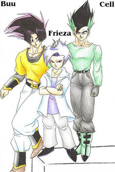 Human Frieza, Cell, and Buu