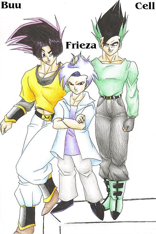 Freeza, Cell and Majin boo(sketches) by THEDK0 on DeviantArt
