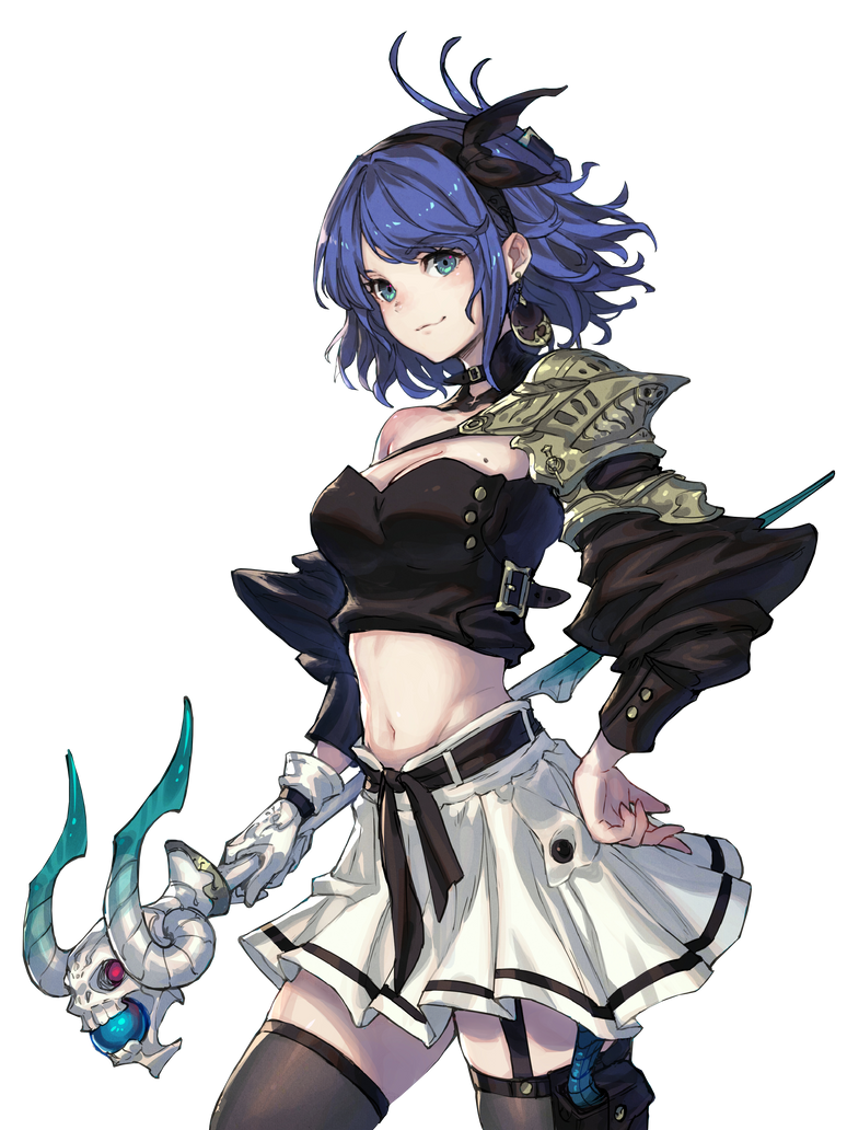 Blue Hair Anime Mage Girl Render by Godsy01 on DeviantArt