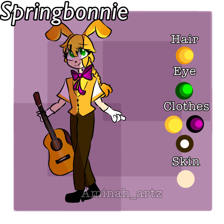 Springbonnie Custom springbonnie redesign by AminahArtz on DeviantArt