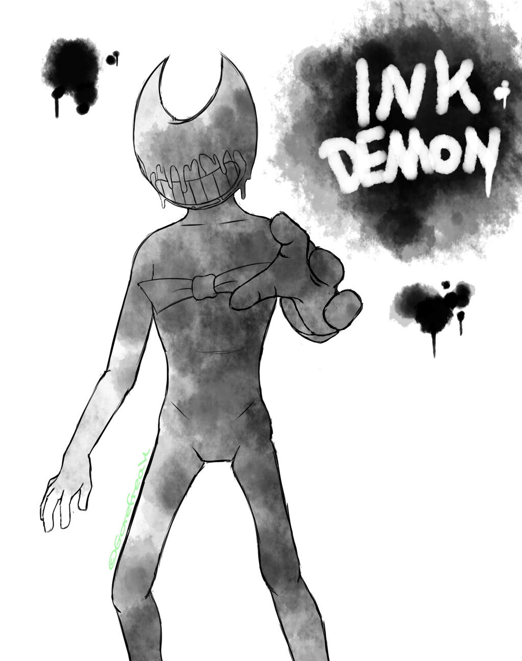 Batim Ink Ouddle Beware the Ink Demon (BatIM Fanart) by Maretimebayartworks on DeviantArt