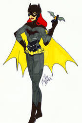 Batgirl -colored sketch-