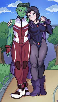 Beast Boy and Raven