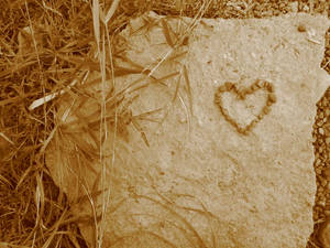 A rock and a heart place