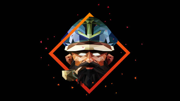 Kunkka Dota 2 Low Poly Art