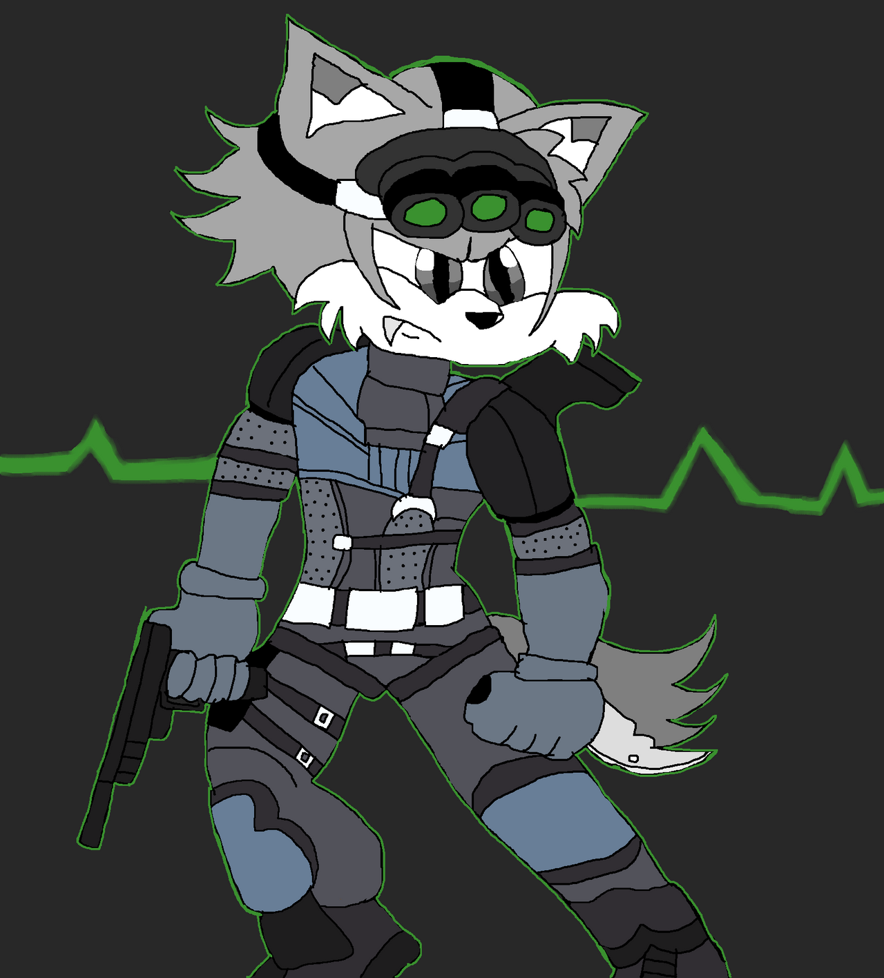dex the wolf as sam fisher - sonic oc by DaWarrior5150 on DeviantArt
