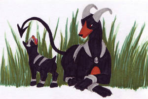 Houndoom and Houndour