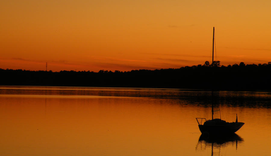 Boat at dusk