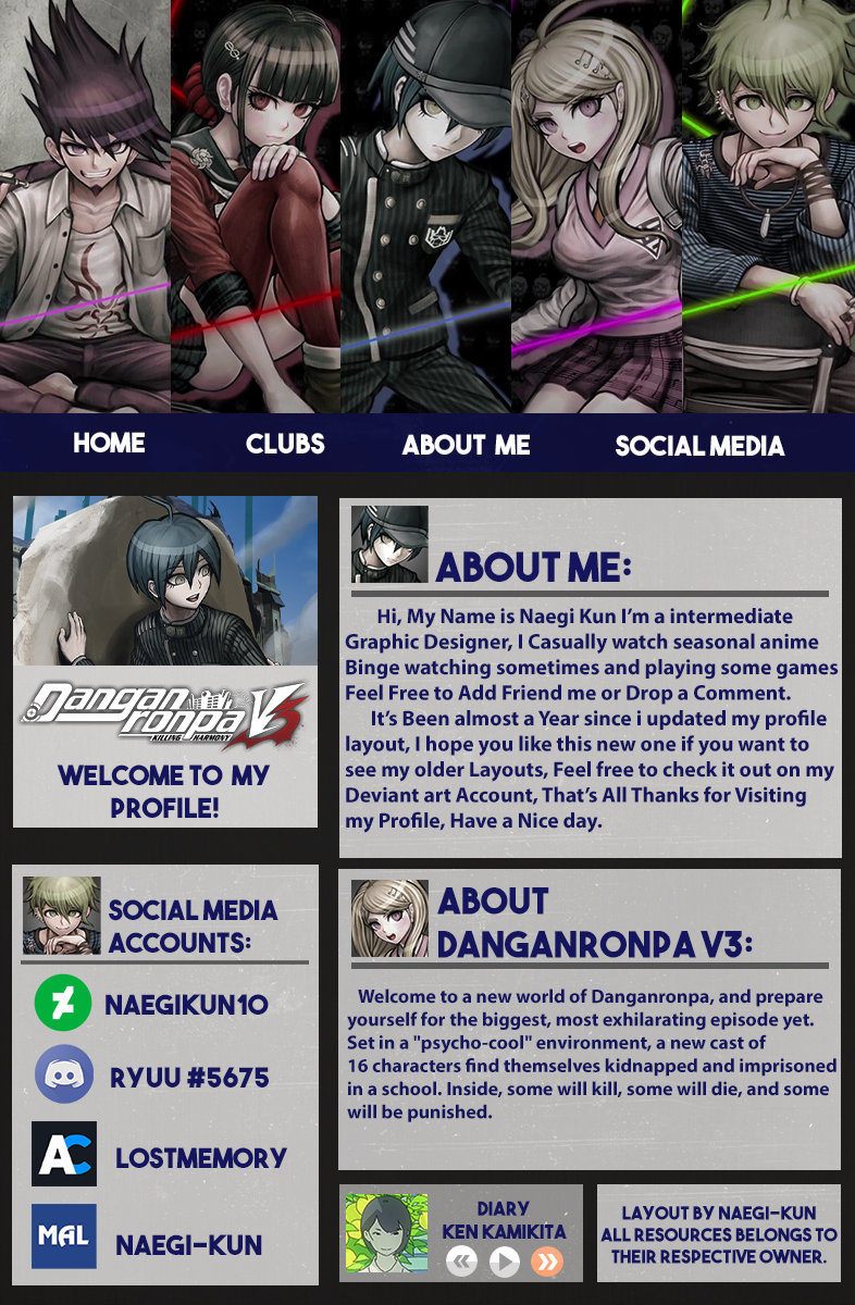 Mal Danganronpa V3 Profile About Me Layout By Naegikun10 On Deviantart Mal Danganronpa V3 Profile About Me Layout By Naegikun10 On Deviantart