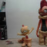 Scraggy and Scrafty Sculptures