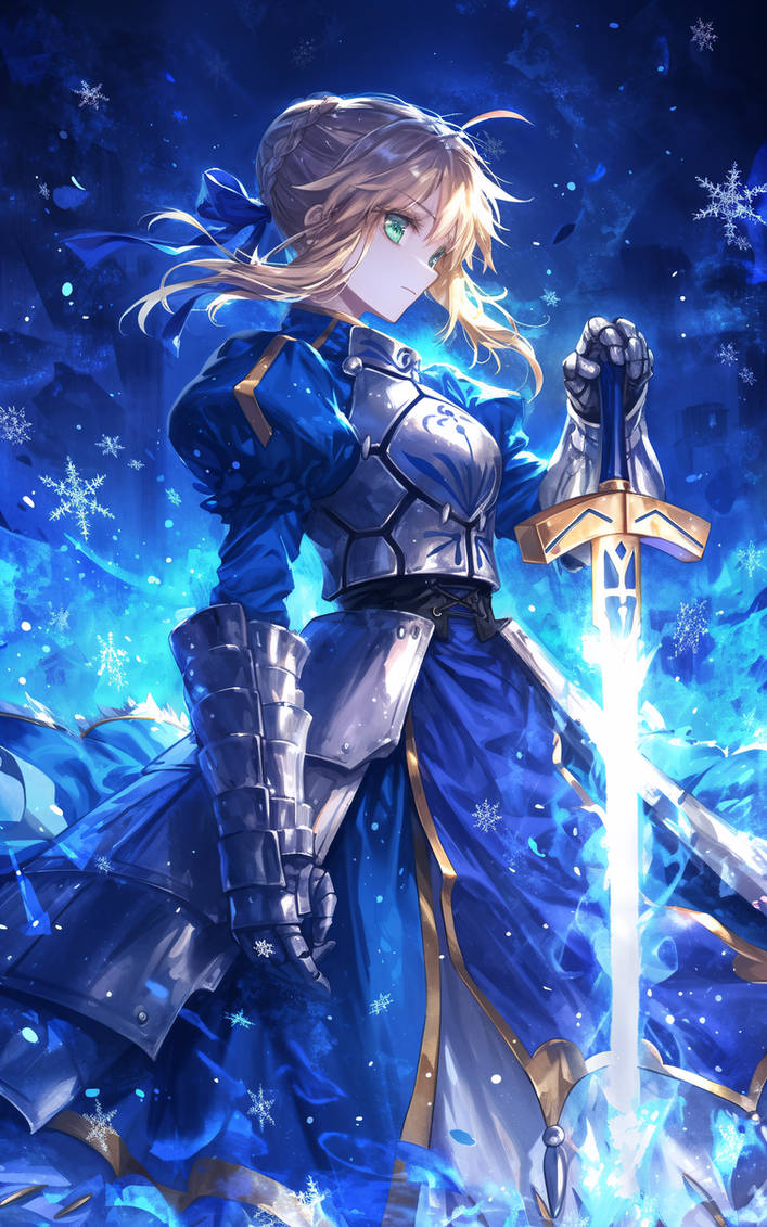 Beautiful Artoria with Excalibur at Nijijourney by Canpon1992X on ...