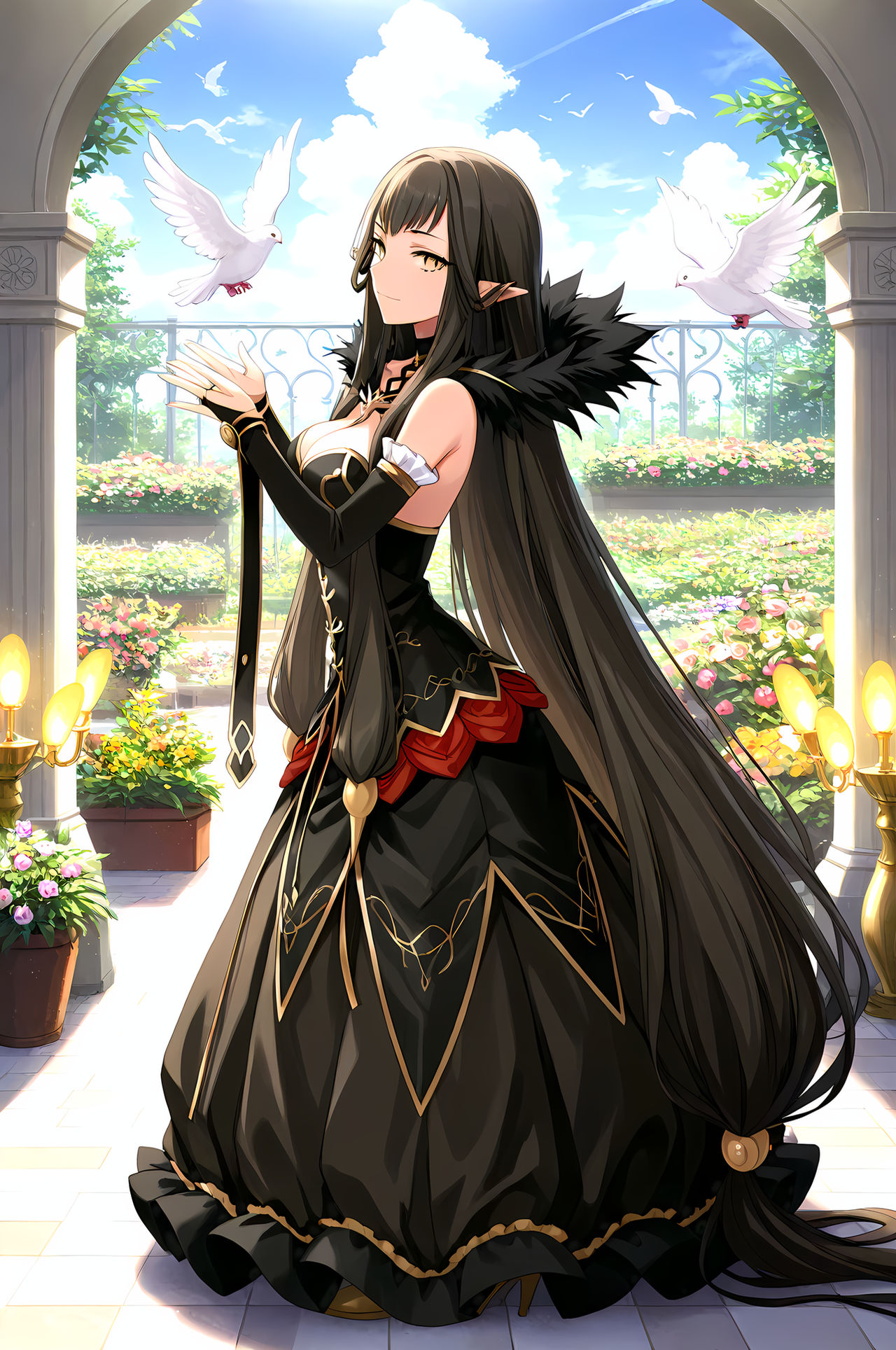 Semiramis Playing With A White Dove In The Garden By Canpon1992X On semiramis-playing-with-a-white-dove-in-the-garden-by-canpon1992x-on