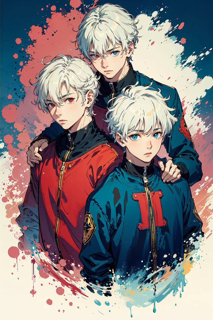 White Ranga Boy Three white-haired boys by Shadeet on DeviantArt