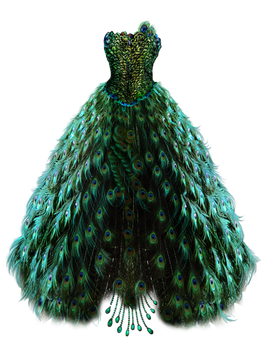 Emerald Peacock Dress