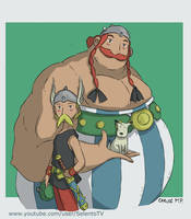 Asterix and Obelix anime style