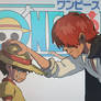 One piece Luffy and Shanks ghibli style