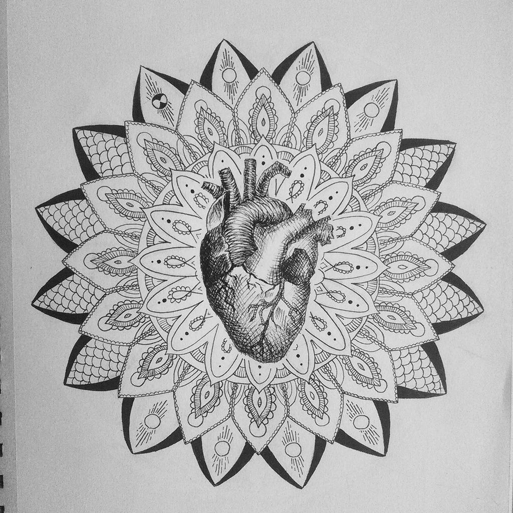 Human heart mandala