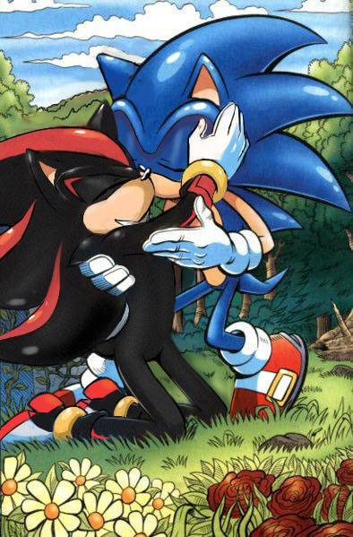 Sonic and Shadow kissing by justin777777777 on DeviantArt