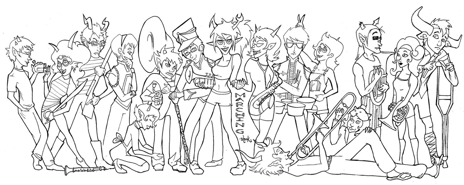 Marchingstuck MARCHINGSTUCK - lines by the-zilla on DeviantArt