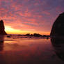 cannon beach at sunset