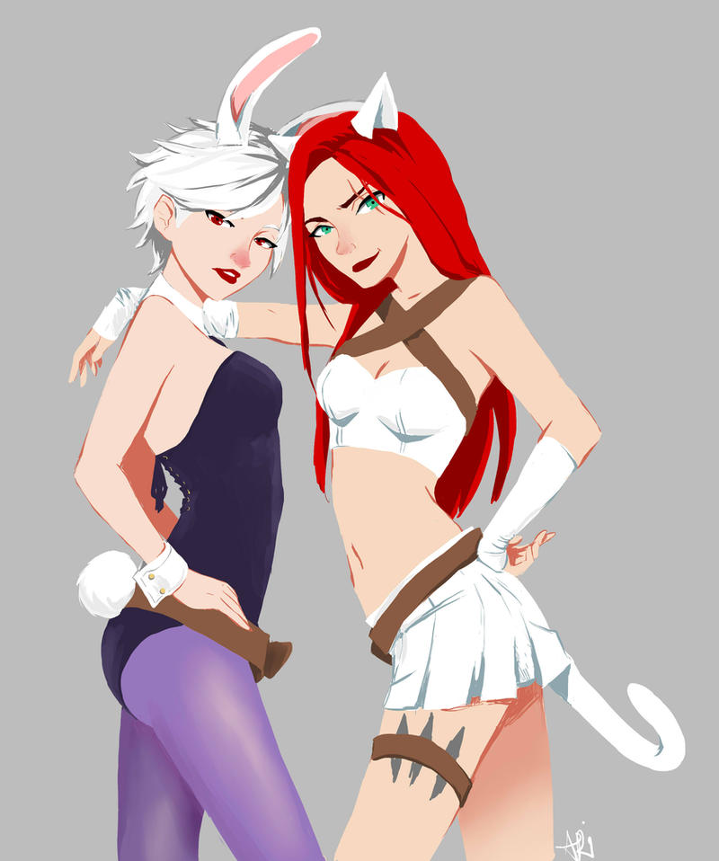 Kittycat Katarina + Battlebunny Riven