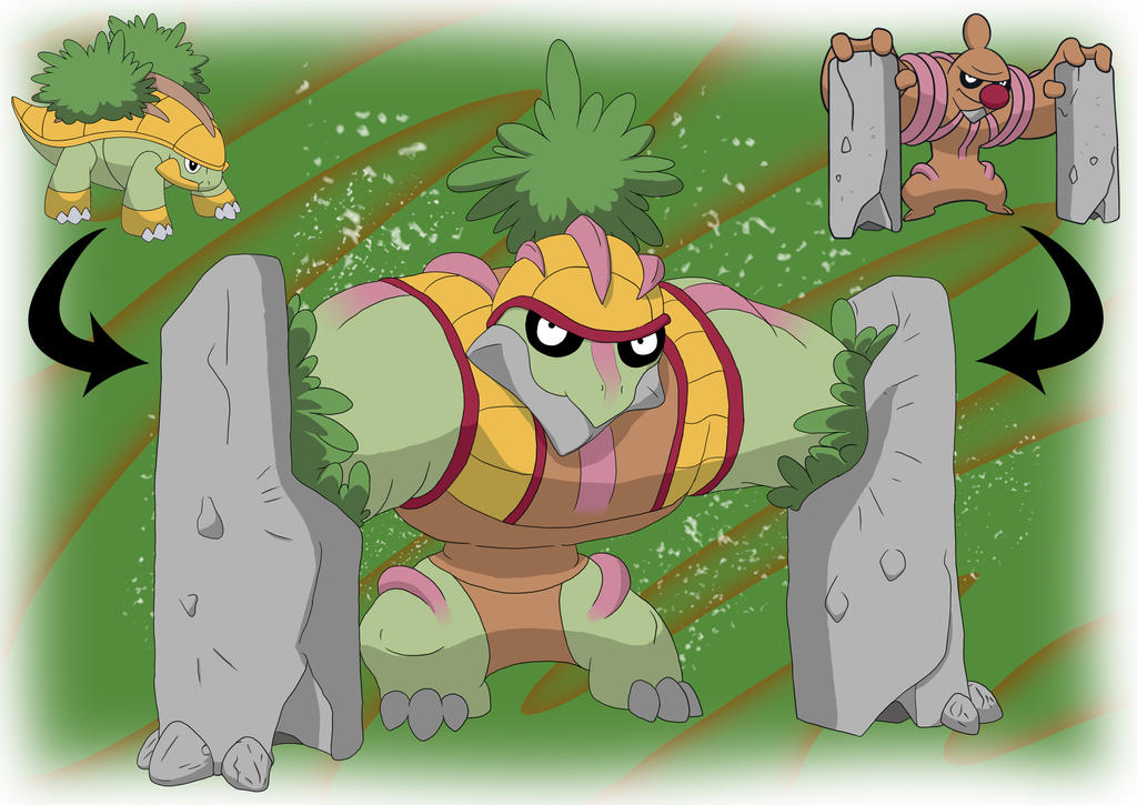 Grotle Deviantart Grotle and Conkeldurr fusion by NeonLunarDragon on DeviantArt