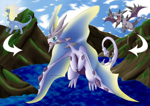 Aurorus and Mega Aerodactyl fusion