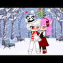 Slendytubbies 3 Christmas holiday AU mistletoe