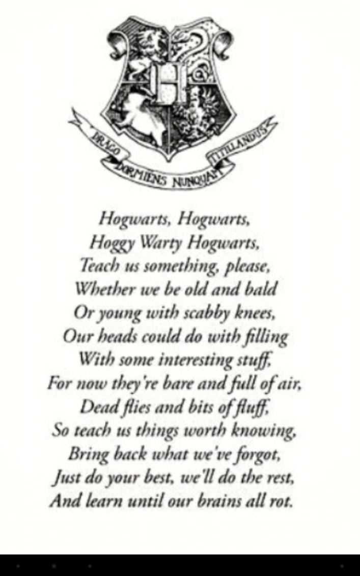 Hogwarts School Song By Harrypotterfan109 On Deviantart