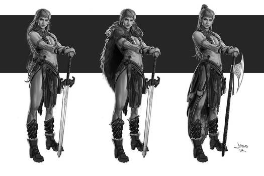 Warrior Girl sketches