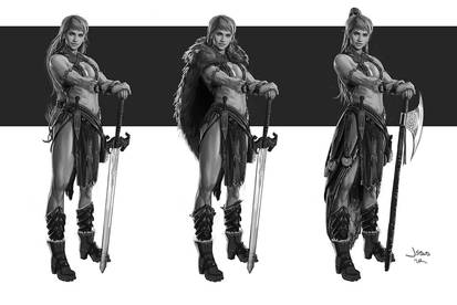 Warrior Girl sketches