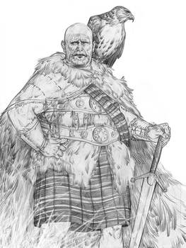 Gallowglass warrior sketch