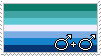 a gay man flag with double mars symbols