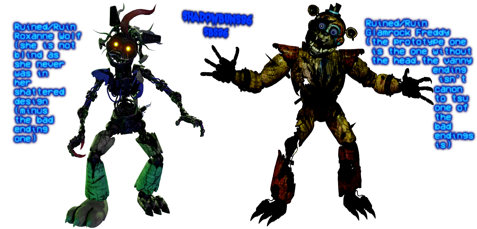 Broken FNaF 1 animatronics(Remake) by Fnaf-fan201 on DeviantArt