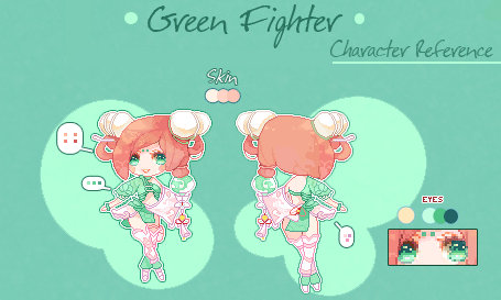 Custom Adoptable: Green Fighter