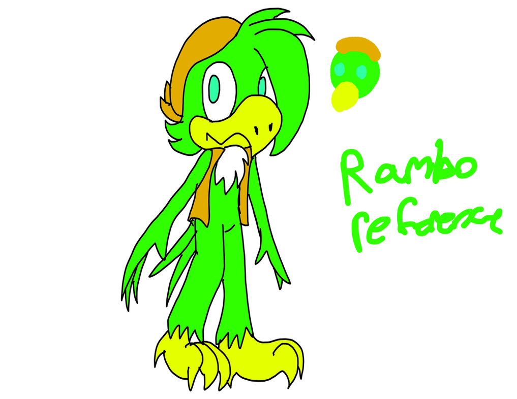 Reference: Rambo the Parrot by Captain-of-Cirrus on DeviantArt