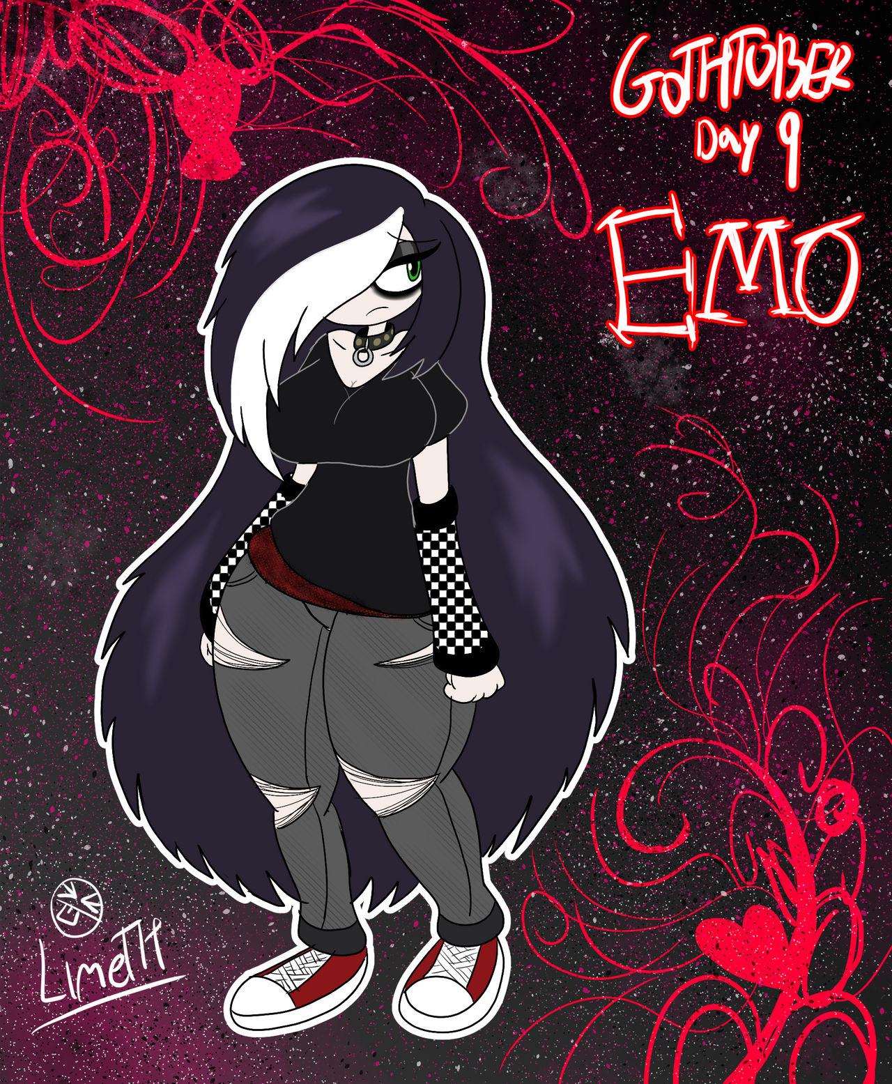 Anonymous Emo Gothtober Day 9: Emo (Now With Alts!) by LimeTH on DeviantArt