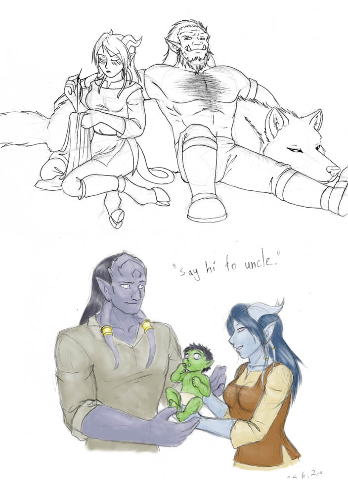 Draenei and Orc - then and now