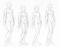 Female body sketches