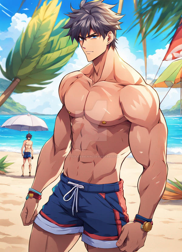 Buff Man Anim Muscular anime guy by artfulawakening on DeviantArt