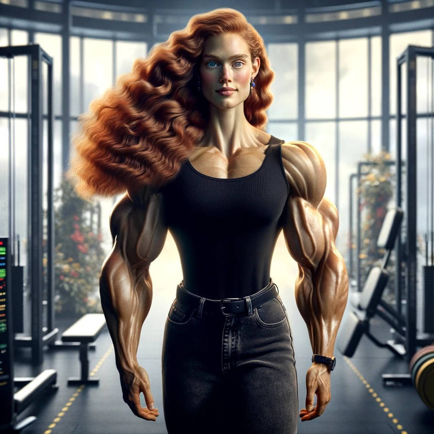 Hitting the Gym 3 by deVIAntmusclequeen on DeviantArt